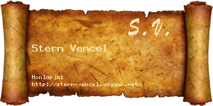 Stern Vencel névjegykártya